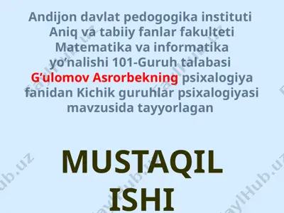 ijtimoiy guruhlar tasnifi — PPTX