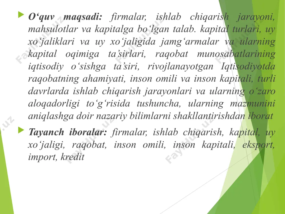 , baholashning qanday maqsadda amalga oshirilayotganiga bog‘liq bo‘ladi. odatda biron-bir mamlakat iqtisodiy o‘sishini yaim mutlaq hajmining ortishi orqali o‘lchash, uning iqtisodiy salohiyatini baholashda, aholi jon boshiga real yaim miqdorining ortishi orqali o‘lchash esa mamlakatdagi turmush darajasini taqqoslashda qo‘llaniladi. mamlakatning iqtisodiy o‘sish sur’atini tavsiflaydigan mazkur ko‘rsatkichlar (real yaim va aholi jon boshiga real yaimning o‘sishi) miqdoriy ko‘rsatkichlar bo‘lib: birinchidan, mahsulot sifatining oshishini to‘liq hisobga olmaydi va shu sababli aholi turmush darajasining haqiqiy o‘sishini to‘liq tavsiflab bera olmaydi ikkinchidan, real yaim va aholi jon boshiga yaimning o‘sishi bo‘sh vaqtning sezilarli ko‘payishini aks ettirmaydi va aholi real turmush darajasining pasaytirib ko‘rsatilishiga olib keladi; uchinchidan, iqtisodiy o‘sishni miqdoriy hisoblash boshqa tomondan uning atrof-muhitga va insonning hayotiga salbiy ta’sirini hisobga olmaydi. bu yerda: dy –iqtisodiy o‘sish sur’ati, foizda; y0 - taqqoslanayotgan davr (yil)dagi real yaim hajmi; y1 - joriy davr (yil)dagi real yaim hajmi. shunga qaramasdan, iqtisodiy o‘sishning barcha tavsifi yaim yillik o‘sish sur’atlarining foizdagi …