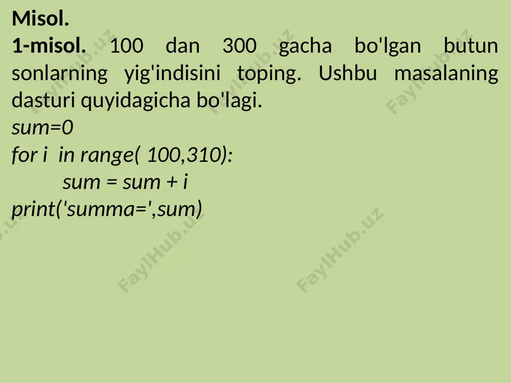 masalalarni takrorlanuvchi algoritmlar yordamida dasturlash - Page 4