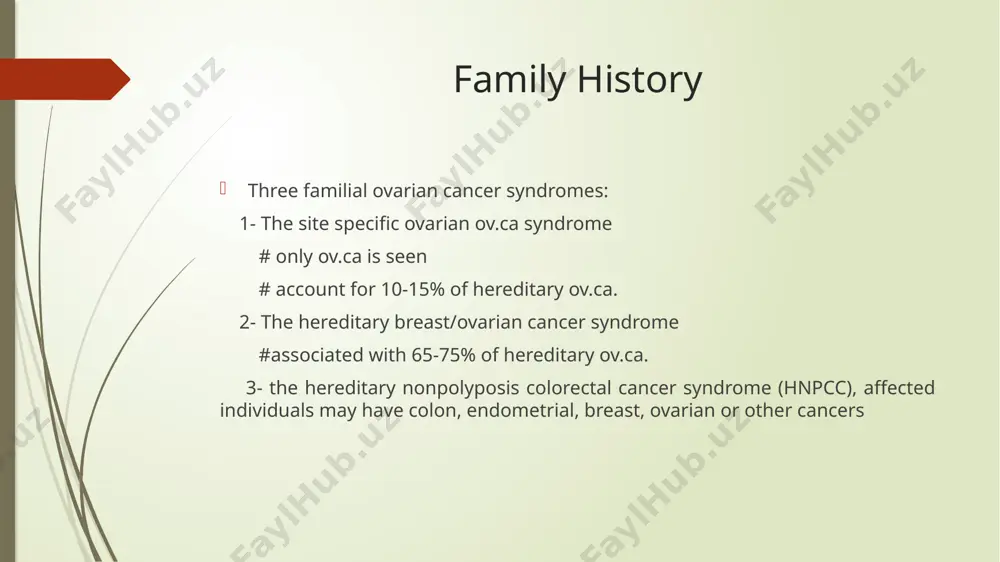 n the majority of stage i and stage ii, but impossible in advanced cases. management … surgery complete hysterectomy & removal of tubes and ovaries lymph node evaluation omentectomy intestinal resection peritoneal stripping/tumor debulking conservative management for those desiring to preserve fertility with early stage disease management … chemotherapy women with stage ia or ib and well or moderately differentiated tumours will not require further treatment. all other patient with invasive ovarian carcinoma require chemotherapy (stage ii-iv –possibly stage ic ). drugs used are carboplatin, cisplatin and taxol. management … radiation therapy currently, radiation therapy plays a limited role in the treatment of patients with epithelial ovarian cancer mainly because of radiation damage to the small bowel, liver, and kidneys. radiation therapy has been used successfully in the treatment of patients with dysgerminoma . prognosis … the prognosis for patients with ovarian cancer is primarily related to the stage of …