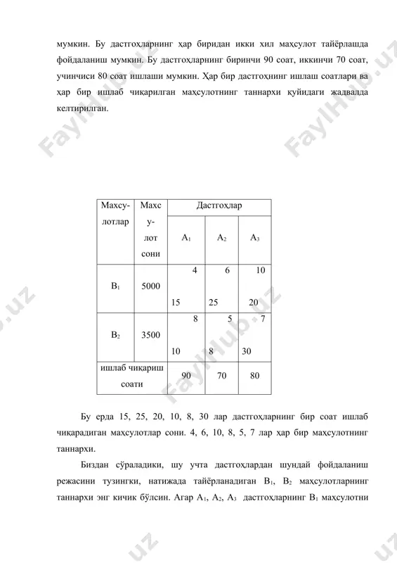 баъзи чизиқли дастурлаш масалаларининг математик моделлари - Page 5