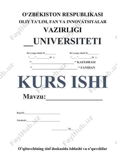 o‘quv uslubi va madaniyatini shakllantirish usullari — DOC