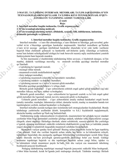 interfaol metodlar va o'yin texnologiyalari — DOC