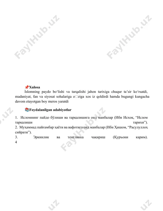 islomning paydo boʻlishi va tarqalishi - Page 5