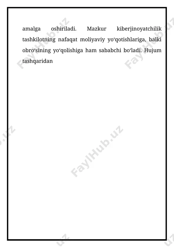 orotga quyidagilar kirmaydi: · fuqarolarning huquq va erkinliklari, ularni ro‘yobga chiqarish tartibi to‘g‘risidagi, shuningdek, davlat hokimiyati va boshqaruv organlari, fuqarolarning o‘zini o‘zi boshqarish organlari, jamoat birlashmalari va boshqa nodavlat notijorat tashkilotlarining huquqiy maqomini belgilovchi qonun hujjatlari; · ekologik, meteorologik, demografik, sanitariya-epidemiologik, favqulodda vaziyatlar to‘g‘risidagi ma’lumotlar hamda aholining, aholi punktlarining, ishlab chiqarish obyektlari va kommunikatsiyalarning xavfsizligini ta’minlash uchun zarur bo‘lgan boshqa axborotlar; · axborot-kutubxona muassasalarining, arxivlarning, idoraviy arxivlarning va o‘zbekiston respublikasi hududida faoliyat ko‘rsatayotgan yuridik shaxslarga tegishli axborot tizimlarining ochiq fondlaridagi mavjud ma’lumotlar. davlat hokimiyati va boshqaruv organlari, fuqarolarning o‘zini o‘zi boshqarish organlari, jamoat birlashmalari va boshqa nodavlat notijorat tashkilotlari jamiyat manfaatlariga taalluqli voqealar, faktlar, hodisalar va jarayonlar to‘g‘risida qonun hujjatlarida belgilangan tartibda ommaviy axborot vositalariga xabar berishi shart. 10- modda. axborot berishni rad etish agar so‘ralayotgan axborot maxfiy bo‘lsa yoki uni oshkor etish natijasida shaxsning huquqlari va qonuniy manfaatlariga, jamiyat va davlat manfaatlariga zarar yetishi mumkin bo‘lsa, axborotni berish rad …