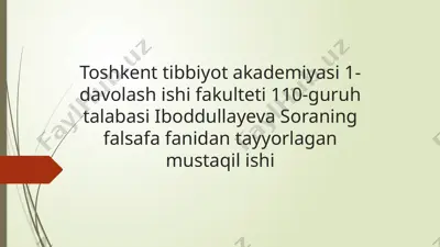sog’lik oliy qadriyat — PPTX