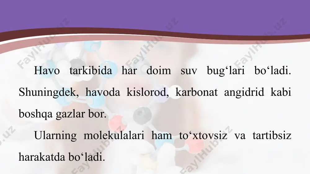 qattiq jism, suyuqlik va gazlarning molekulyar tuzilishi - Page 5
