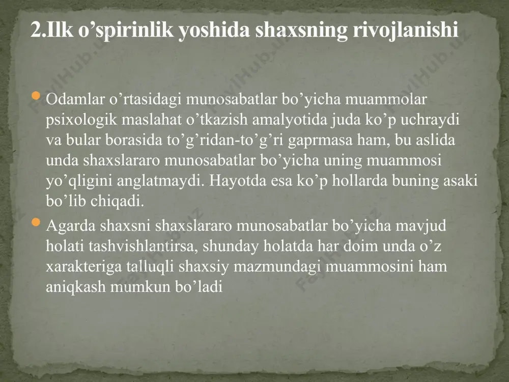 ilk o’spirinlik davrining psixologik xususyatlari - Page 5
