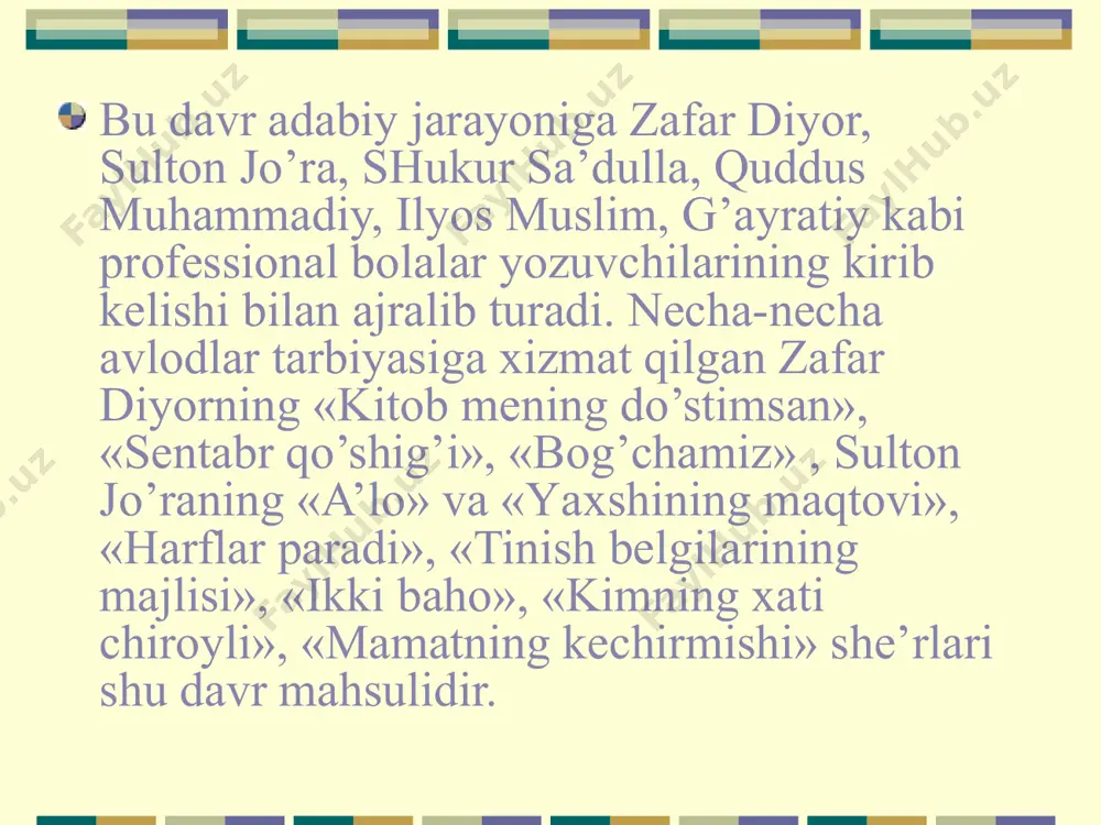 20-30 yillar o`zbek bolalar adabiyoti - Page 5