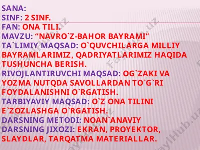 navro`z-bahor bayrami ta'lim darsi — PPTX