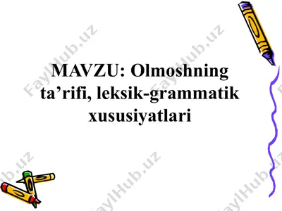 olmoshning ta’rifi, leksik-grammatik xususiyatlari — PPTX