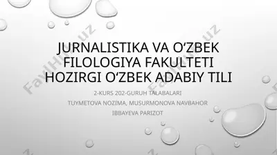 ot, sifat va son sõz turkumlari — PPTX