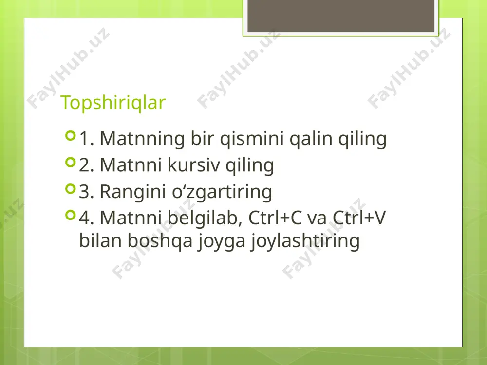 matnni belgilash va tahrirlash - Page 5