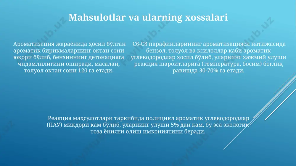neft tarkibidagi parafinlarni (c6-c8) aromatlash reaksiyasi - Page 5