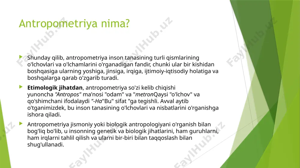 antropometriya oʻlchov usullari - Page 5