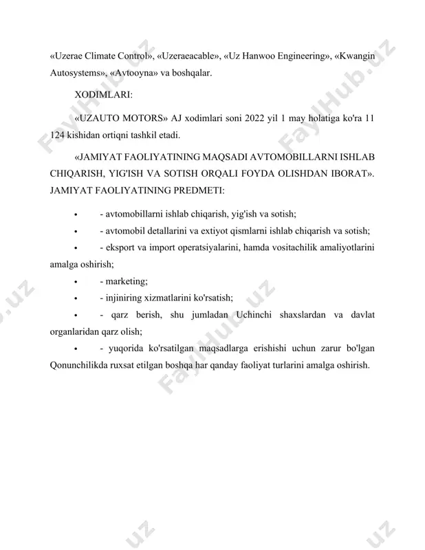 rlar uchun narxlar o‘zgarmaydi uzauto motors xaridorlar bilan 4 martga qadar tuzilgan shartnomalar bo‘yicha avtomobillar narxi o‘zgarishsiz qolishini bildirdi. shuningdek, «o‘zavtosanoat» yaqin kelajakda mas’ul davlat organlari tomonidan ko‘rib chiqiladigan o‘zbekiston bozoriga olib kiriladigan xorijiy avtomobillarga bojxona to‘lovlarini kamaytirish tashabbusi bilan chiqdi. uzauto motors kompaniyasi narxlarni qayta ko‘rib chiqish qarori narxlar kon’yunkturasi, shuningdek, ichki va tashqi bozordagi umumiy makroiqtisodiy vaziyatning o‘zgarishi bilan bog‘liq ekanligini ma’lum qildi. shuningdek, kompaniya bilan tuzilgan shartnomaga muvofiq, xaridorlarga yetkazib berilmagan avtomobillar uchun narx o‘zgarmaydi. kompaniya axborot xizmati tarqatgan bayonotga ko‘ra, 2017 yilning sentyabr oyida so‘ngi marta avtomobil narxlari o‘zgarganidan buyon dollarning so‘mga nisbatan ayriboshlash kursi o‘sdi, xom ashyo narxlari, kommunal xizmatlar tariflari, transport xizmatlari narxlari oshdi. «bundan tashqari, avval soliq imtiyozlariga ega bo‘lgan uzauto motors kompaniyasi 2019 yilning oktyabr oyidan boshlab o‘zbekiston respublikasining amaldagi qonunchiligiga muvofiq soliqlarni umumiy asoslarda, jumladan qqs bo‘yicha to‘lashni boshladi. 2019 yilda kompaniya 2,5 trillion so‘m soliq to‘lagan bo‘lsa, joriy yil uchun …