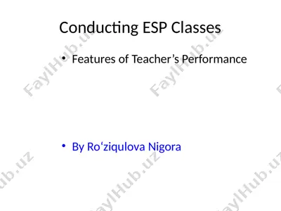 conducting esp classes — PPTX