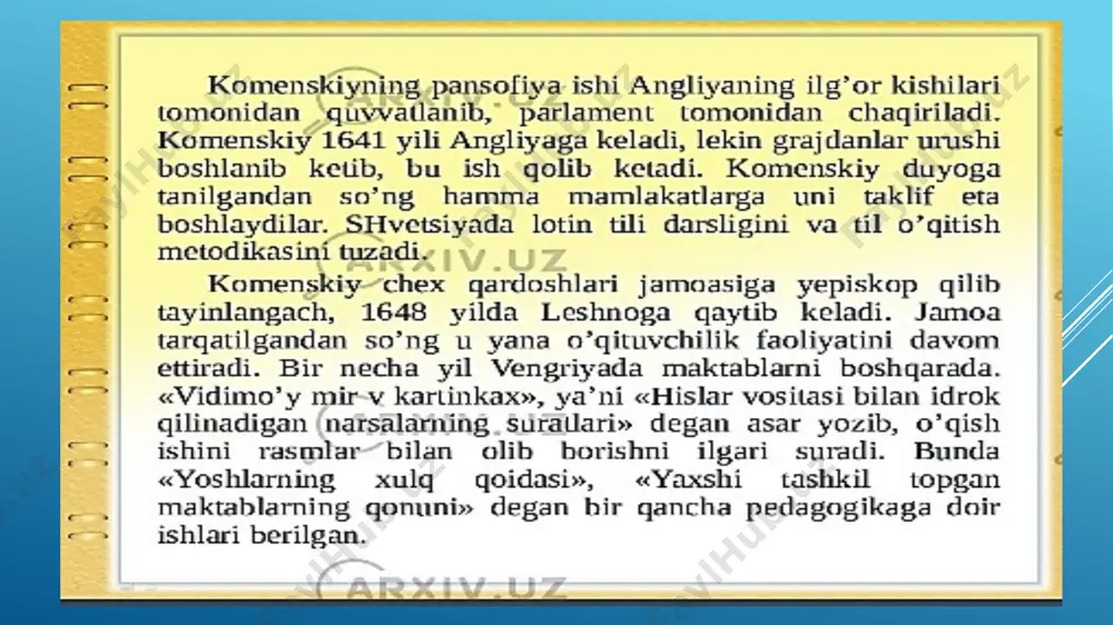 yan amos komenskiyning pedagogik tizimi - Page 5