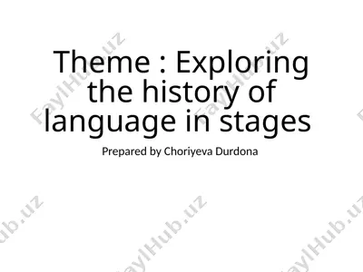 english language history — PPTX