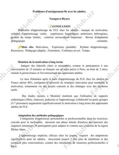 problèmes d'enseignement fle avec les adultes — DOCX