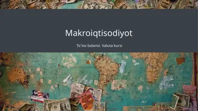 to`lov balansi - valuta kursi — PPTX