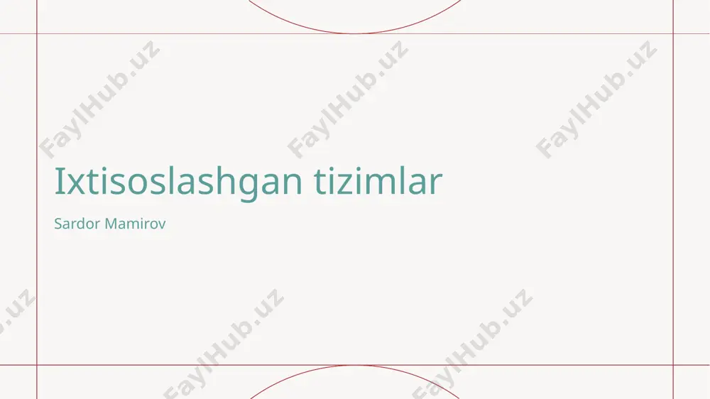 shlab chiqarish va xizmat ko‘rsatishda samaradorlikni oshiradi, masalan, sanoat robotlari. 2 amaliy qo‘llanishlar ular tibbiyot, transport va energetika kabi sohalarda muayyan vazifalarni samarali bajarish uchun mo‘ljallangan bo‘lib, masalan, diagnostika va energiya uzatish. 3 raqamli integratsiya ixtisoslashgan tizimlar raqamli texnologiyalar bilan integratsiyalashib, ma’lumotlar almashinuvi va avtomatlashtirishni kuchaytiradi, bu esa ish unumdorligini oshiradi. domenga xos arxitekturaning samaradorligini oshirish uchun muhim dizayn elementlari 1 ma'lumotlarni modullashtirish - domenga xos arxitekturada ma'lumotlarni modullashtirish muhim bo‘lib, bu tizimni soddalashtiradi va kengaytirishni osonlashtiradi, optimal ishlashni ta’minlaydi. 2 yaxshilangan integratsiya - muayyan domenga mos arxitektura integratsiya jarayonini soddalashtiradi, bu esa tizimlarning samaradorligini oshiradi va muammolarni tez hal qilish imkonini yaratadi. 3 moslashuvchan dizayn - dizayn elementlari, masalan, ochiq arxitektura va kengaytiriladigan modullar, ixtisoslashgan tizimlarning o‘zgaruvchan ehtiyojlarga moslashuvchanligini ta’minlaydi. ramkalar yordamida ixtisoslashgan tizimlarning moslashuvchanligi va kengaytirilishini ta'minlash ramkalar va modullar ramkalar va modullar yordamida ixtisoslashgan tizimlar osonlik bilan yangilanishi va kengaytirilishi mumkin, bu esa ularning moslashuvchanligini ta'minlaydi. dinamik …