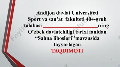 sahnaliboslar — PPTX