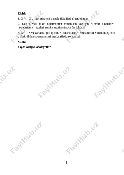 eski o’zbek tilidagi manbalar — PDF