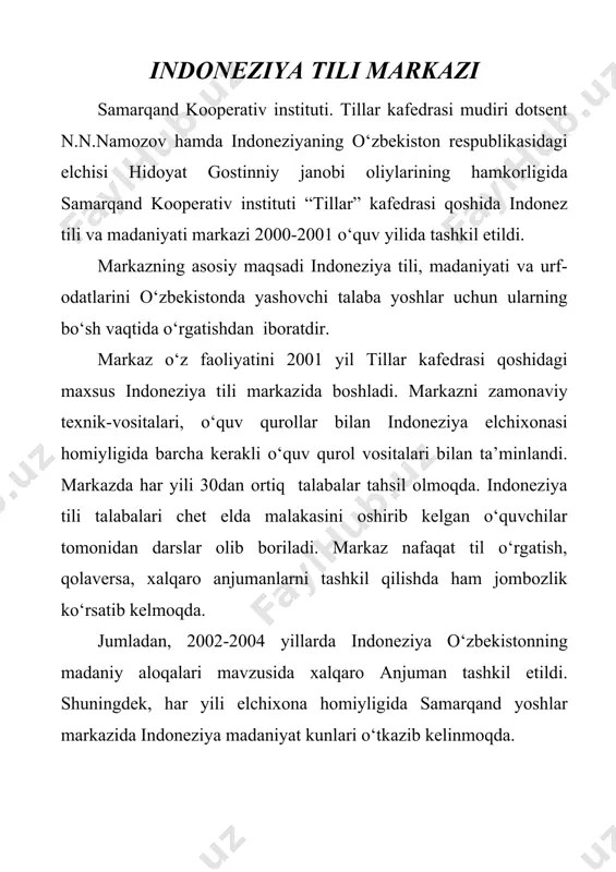 ar maboynida “iqtisodiyot va servis yo’nalishlari bo‘yicha mutaxassislar tayyorlashda chet tillarning o‘rni” mavzusida o‘z ilmiy tadqiqot ishini olib bormoqda. kafedrada yuqori malakali professor – o‘qituvchilar o‘z faoliyatini olib bormoqda. kafedra ilmiy tadqiqot mavzusiga mos holda ko‘plab ilmiy tadqiqot ishlarni amalga oshirib kelmoqda. har o‘quv yili mobaynida kafedrada faoliyat ko‘rsatayogan professor – o‘qituvchilar tomonidan monografiya o‘quv – qo‘llanma, uslubiy – qo‘llanmalar qolaversa, xorijiy mamlakatlar anjumanlarida, respublika anjumanlarida va otmda bo‘ladigan anjumanlarga qator dozarb maqolalari bilan faol ishtirok etib kelmoqda. jumladan, 2010 yil 30 may kuni kafedra ilmiy tadqiqod mavzusiga mos ravishda “xizmat ko‘rsatish tarmoqlari servis va turizmni rivojlantirishda til o‘rganishning ahamiyati” mavzusida respublika ilmiy – amaliy anjumani tashkil etildi. anjumanga respublikamizning ko‘plab oliy – o‘quv yurtlaridan yetakchi professor – olimlar o‘zlarining dolzarb maqolalari bilan faol ishtirok etishdilar. anjuman materiallari to‘plam qilib chop etildi. shuningdek, kafedra metodik seminari reja asosida har oy hozirgi kunning eng dolzarb mavzulari yuzasidan seminar tashkil etib kelmoqda. …