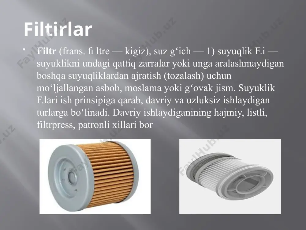 filtirlash va filtirlarning turlari - Page 3