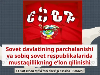 mustaqillikning e'lon qilinishi — PPTX