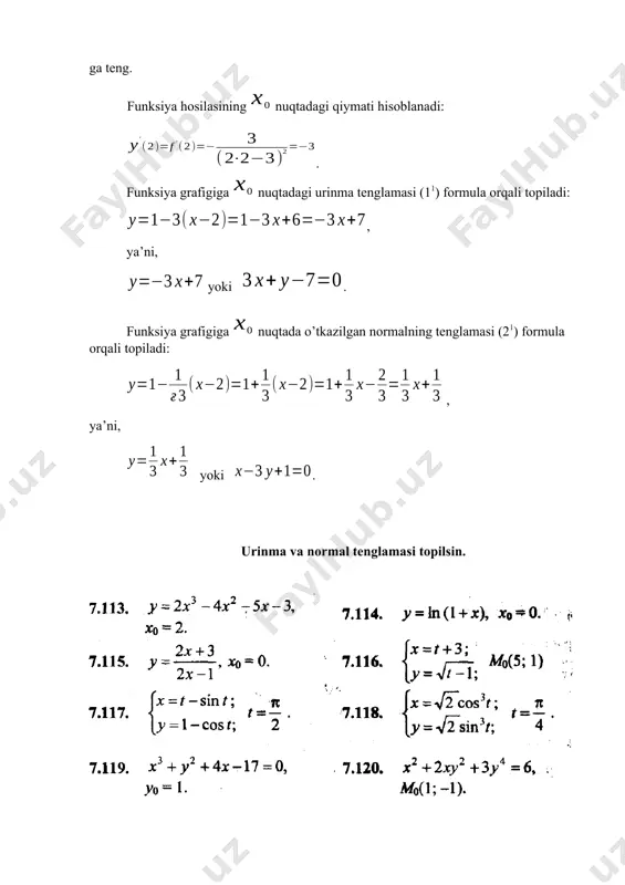 g ) 0 ( ) 0 ( ) 0 ( x x x f x f y - × ¢ = - y d ) 0 ( ) 0 ( ) 0 ( x x x f x f y - × ¢ + = ) 0 ( ) 0 ( 1 ) 0 ( x x x f x f y - × ¢ - = - ) 0 ( ) 0 ( 1 ) 0 ( x x x f x f y - × ¢ - = ) ( 1 1 x f y = ) ( 2 2 x f y = ) 0 , 0 ( 0 y x m 0 m ) 0 ( 2 ) 0 ( 1 1 ) 0 ( 1 ) 0 ( 2 x f x f x f x f tg ¢ × ¢ + ¢ - ¢ …