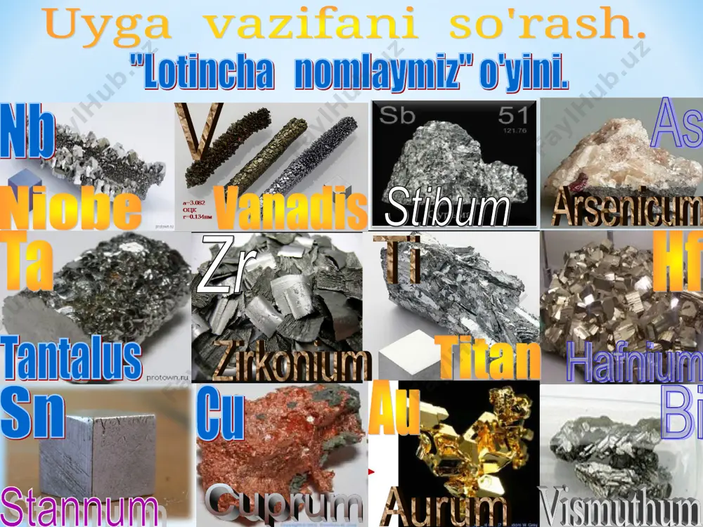 aralashgan bo’ladi. shuning uchun metallar elektrolit eritmasiga tekkanda uzliksiz ishlaydigan galvanik element hosil bo’ladi, bunda metall faol yemiriladi. havoda har qanday metall buyum yuzasida suv kondensatlanadi. unda atmosfera gazlari erib, elektrolit hosil bo’ladi. agar metall boshqa metallga tegib tursa yoki tarkibida qo’shimchalar tutsa, galvanik juft hosil bo’ladi va elektrokimyoviy korroziya yuz beradi. al korroziyadan yaxshi himoyalanadi, chunki noqulay sharoitda al oksid parda hosil qiladi. bu parda biror usul bilan yo’qotilsa, al juda tez korroziyaga uchraydi. * biokimyoviy korroziya – metallarni xemosintezlovchi bakteriyalar ta’sirida oksidlanib yemirilishiga aytiladi. har yili olingan fe ning 15 – 20 % korroziyalanib isrof bo’ladi. korroziyadan himoyalashninh quyidagi usullari: himoya qoplamalar – metall sirtiga uni korroziyadan saqlash uchun metall bo’lmagan qoplamalar: lok – bo’yoqlar, emallar, smolalar, plastmassalar, oksidlar, tuzlar va boshqalar qoplanadi. fosfatlash – qora va rangli metallar sirtida fosfat qoplamalar olish usulidir. metallarning fosfat kislata va uning tuzlari eritmalari bilan ta’sirlashib, metallar sirtida suvda erimaydigan fosfat …