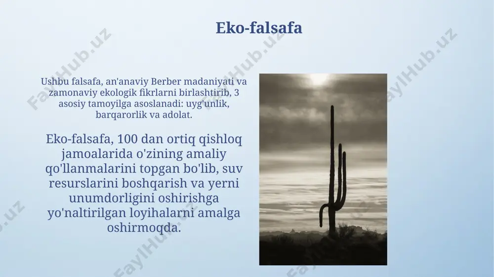 b chiqaradi. kelajakda, 10 yildan keyin, janubiy afrika va avstraliyada paydo bo'lishi mumkin bo'lgan transhumanizm va bioetika bilan bog'liq yangi axloqiy muammolarni hal qilish uchun 2 ta asosiy falsafiy yondashuvlar rivojlanishi kutilmoqda. feminist falsafa feminist falsafa, 20-asrning ikkinchi yarmidan boshlab, g'arb falsafasiga yangi nuqtai nazarlarni olib kirdi, ayniqsa, 1960-yillardagi feminist harakatlardan ilhomlanib, gender tengsizligini tahlil qildi va 3 ta asosiy yo'nalishda rivojlandi. postkolonial feminist falsafaning rivojlanishi, 1990-yillardagi globalizatsiya jarayonlari ta'sirida, afrika va osiyo davlatlarida gender tengsizligining noyob ko'rinishlarini o'rganishga imkon berdi, shu bilan birga 2 ta asosiy falsafiy ta'limotni sintez qildi. postmodernizm va uning taʼsiri fransiya va germaniya kabi yevropa davlatlarida postmodernizm falsafiy muhokamalarga katta taʼsir koʻrsatib, 1968-yilgi talabalar harakatlari va keyingi siyosiy oʻzgarishlarga olib kelgan ijtimoiy noroziliklarni kuchaytirdi. postmodernizmning taʼsiri sanʼat, adabiyot va arxitekturada koʻrinib, anʼanaviy shakllarni buzish, 3-toʻlqin feministlarining gʻoyalarini qoʻllab-quvvatlash va koʻp madaniyatlilikni targʻib qilish orqali namoyon boʻldi. mavhumlik va mavjudlik "mavhumlik va mavjudlik" mavzusida yozilgan bir …