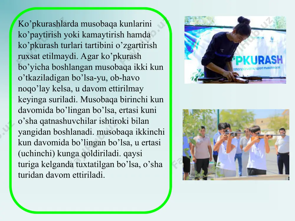 chi ustun hisoblanadi. yugurish- har tamonlama jismoniy rivojlanishning asosiy vositalardan biridir. barcha mutaxassislikdagi yengil atletikachilarning ham, boshqa sport turlari bilan shug`ullanuvchilarning ham trenirovkalarida yugurishga kup e`tibor berilish , shuningdek faol dam olish, sog`lomlashtirish va ish qobiliyatini saqlash vositasi sifatida yugurishning ulushi katta ekani. yugurish – yengil atletikaning hamma turlari ichida eng hammabop jismoniy mashqdir. yengil atletika musobaqalarida yugurish va estafetaning turli xillari etakchi o`rin tutadi, ularga tomoshabinlar ham juda qiziqadi. shuning uchun yugurish musobaqalari eng yaxshi tashviqot vositalaridan biri hisoblanadi. yengil atletikada yugurishning tekis yugurish, tusiqlar osha yugurish , estafetali yugurish va tabiiy sharoitda yugurish xillari buladi. mashqni o`rgatish jarayoni o`qituvchi bilan o`quvchining izchil faoliyatidan dalolat bo`lib, faoliyat o`rgatishning shar bir bosqichidagi vazifalar xarakteri va o`rganish sharoiti bilan belgilanadi. 1. o`rgatishning boshida o`qituvchi o`quvchining yangi mashqni uzlashtirishga qanchalik tayyor ekanini aniqlab olish kerak. buning uchun o`qituvchi; mashqlarni urganish jarayonida o`quvchida bo`lgan barcha xarakat tajribasini va individual xususiyatlarini shisobga oladi; o`quvchining …