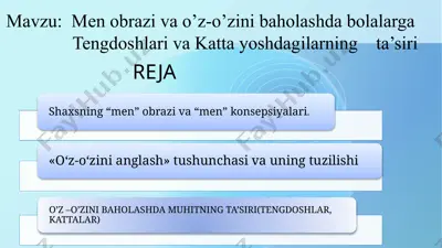 o'zini-o'zi boshqarish praktikumi .davurova durdona — PPTX