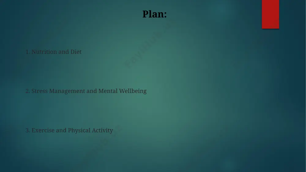 show that even mild dehydration (as little as 1-2% fluid loss) can impair focus, memory, and mood in adults, reducing overall productivity by up to 20%. physical activity and exercise incorporating high-intensity interval training (hiit), involving short bursts of intense activity interspersed with recovery periods, can improve cardiovascular fitness in as little as 15 minutes, 3 times a week, as demonstrated in research from the university of colorado. regular, moderate-intensity exercise, like a 30-minute brisk walk most days of the week, can significantly reduce your risk of developing chronic diseases such as type 2 diabetes by up to 58%, according to studies conducted in the united kingdom. stress management and mental wellbeing studies from the university of oxford show that engaging in 150 minutes of moderate-intensity exercise per week reduces anxiety symptoms by up to 20%. this improvement is linked to increased endorphin production in the brain's reward centers. chronic …