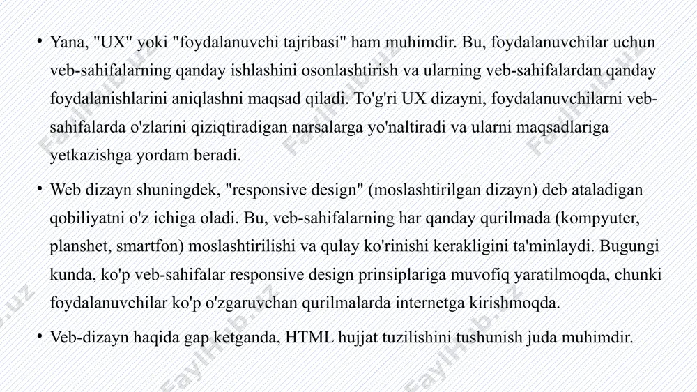veb-dizayn. html hujjatning tuzilishi. sarlavha teglari - Page 5