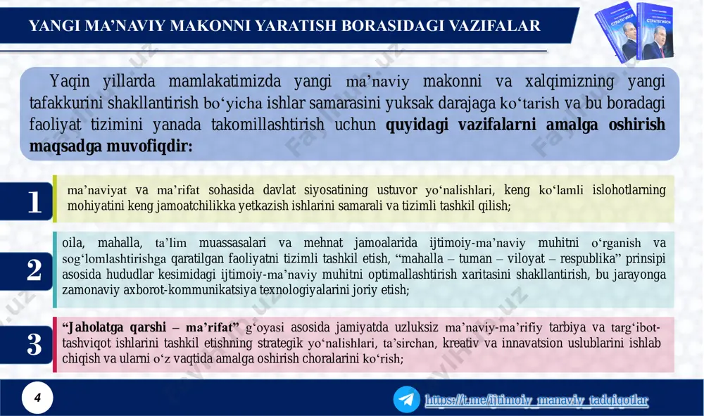 yangi o‘zbekiston strategiyasi ma’naviy taraqqiyot - Page 5