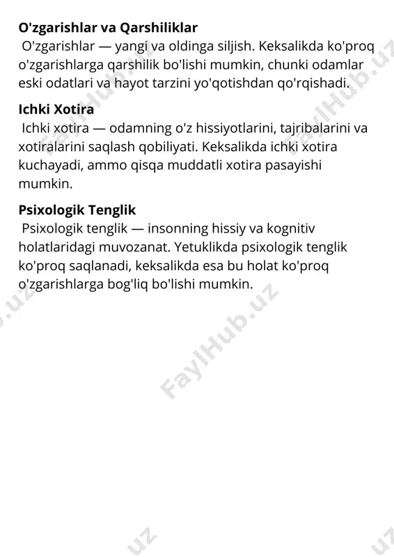 yetuklik va keksalik davrining psixologik xususiyatlari - Page 5