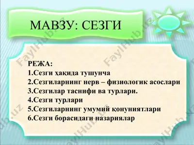 sezgi haqida — PPT