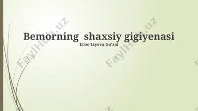 tonggi shaxsiy gigiena: asosiy qoidalar — PPTX