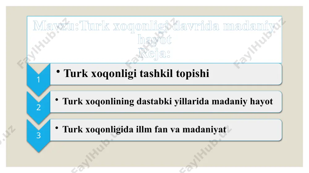 ng eronga yuborilgan elchilarining oʻldirilishi va sugʻdiy maniax boshchiligida ipak tijoratini yoʻlga qoʻyish maqsadida yoʻllangan elchilarga eron shohining qoʻpol munosabatda boʻlishi, hatto ular keltirgan ipak matolarni yoqishga buyurishi turk xoqonligi va sosoniylar oʻrtasidagi ittifoqqa raxna soladi. turk xoqonligi eron bilan orani uzib, vizantiya imperiyasiga yaqinlashish, u bilan savdosotiq, asosan, ipak tijoratini rivojlantirish uchun unga 567 y. mazkur maniax boshchiligida elchilik hayʼatini yuboradi. shu paytdan boshlab ikki davlat oʻrtasida ittifoq vujudga keladi. eron — vizantiya oʻrtasida 571 y. jang boshlangach, gʻarbga yurishni davom ettirayotgan istami shu yili shim. kavkazdagi kuban daryosi havzasi va ozarbayjonni qoʻlga kiritadi. boshqa tarafdan esa 567 yildanoq sosoniylarga qarshi amudaryo yoʻnalishi boʻylab yurish uyushtira boshlagan istami bu jabhada katta muvaffaqiyatlar qozonib, toxaristonni olgach, turk xoqonligining jan.gʻarbi~y chegarasi amudaryo boʻlib qoladi. 6-asrning soʻnggi choragida kobuliston (kobul), zobuliston va xurosonning katta kismi xoqonlik tarkibiga oʻtadi. 572-581 yillarda turk xoqonligini taspar xoqon boshqardi. 576 yilda turk xoqonligi bilan vizantiya orasida …