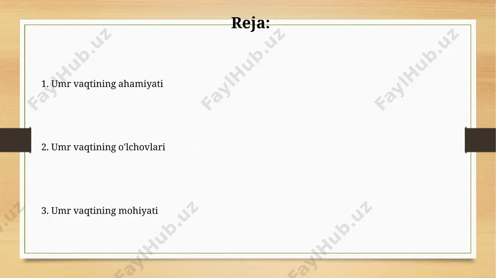 g murakkab dinamikasini anglatadi. umr vaqtining chegaralari umrdagi vaqt chegaralari inson umrini taxminan 70-80 yil deb belgilaydi, ammo bu raqam geografik joylashuvga, tibbiy yordam darajasiga va turmush tarziga bog'liq holda o'zgaradi. masalan, yaponiyada o'rtacha umr ko'rish ko'rsatkichi boshqa mamlakatlarga nisbatan yuqori. tarixiy ma'lumotlarga ko'ra, o'rtacha umr ko'rish ko'rsatkichi o'tmishda ancha past bo'lgan. 19-asrda o'rtacha umr ko'rish 40 yildan kam bo'lgan, hozirgi kunda esa rivojlangan mamlakatlarda 80 yildan oshadi, bu tibbiyotning taraqqiyoti bilan bog'liq. umr vaqtining o'lchovlari umrni kun, oy, yil, asr kabi birliklarda o'lchash bilan bir qatorda, biologik soat yordamida hujayralarning qarish jarayoni orqali ham taxminan 120 yilgacha o'lchash mumkinligi haqida ilmiy fikrlar mavjud. o'rtacha inson hayotida taxminan 25000 kun bor, bu esa samarqand kabi tarixiy shaharlarda yashovchi odamlarning turmush tarzi va sog'lig'iga qarab o'zgarib turishi mumkin. umr vaqtining boyliklari toshkentda 20 yil davomida amalga oshirilgan ijtimoiy loyihalar orqali 1000 dan ziyod odamga ta'lim berish, umr vaqtining samarali o'tkazilishining ajoyib …