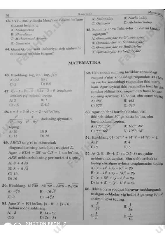ona tili test savollari - Page 5