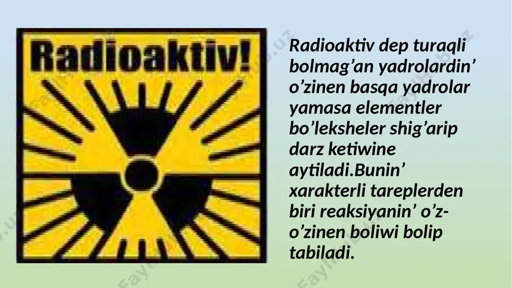 radioaktiv nurlardin’ organizimge tasiri nurlaniw dozasi - Page 3