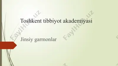 jinsiy garmonlar — PPT