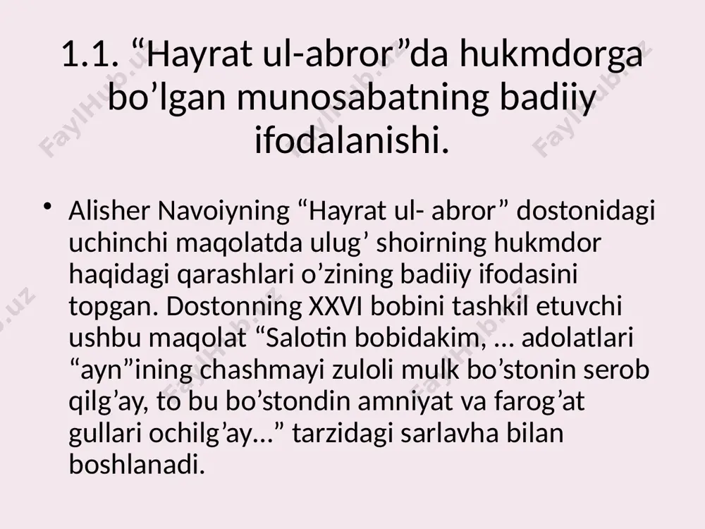 i haqidagi xabar kampirga yetadi va u ham podshohning istiqboliga chiqadi. munkillagan asosiga tayangan kampir shohi g’oziyning yo’lini to’sadi va uni zolimlikda ayblaydi: nolayi afg’on chekibon tortib oh, dediki: “ey shahi shariyat panoh, qilg’um agar adl esa, mar’iy bu kun, sening ila da’viyi shar’iy bu kun. shart bukim, aylama mahkam itob, mahkamayi shar’da bergil javob” [6, 130] podshohga shariat nuqtayi nazaridan da’vosi borligini aytgan keksa kampir uni mahkamaga borishga da’vat etib shunday deydi: “ey shariatpanoh shoh! agar adolat bilan ish ko’radigan bo’lsa, men sen bilan shariat bo’yicha da’volashaman. shart shuki, qahring kelmaydi, savollarimga shariat mahkamasida javob berasan”. shunda podshoh bunga rozilik bildiradi: shah dedi: “gar da’vi esa qonima, shar’iy esa minnatidur jonima” [6, 130] o’tmish voqealarini to’g’ri eslay olmagan hukmdor shariat qozisiga murojaat qilib, masalani yetarli o’rganish lozimligini aytadi. shunday qilib, kampir haq bo’lib chiqadi. bunday vaziyatdan noqulay ahvolga tushgan tojdor otdan tushadi, bir qo’lida yalang’och qilich, ikkinchi qo’lida esa …