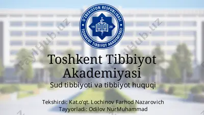toshkent tibbiyot akademiyasi — PPTX