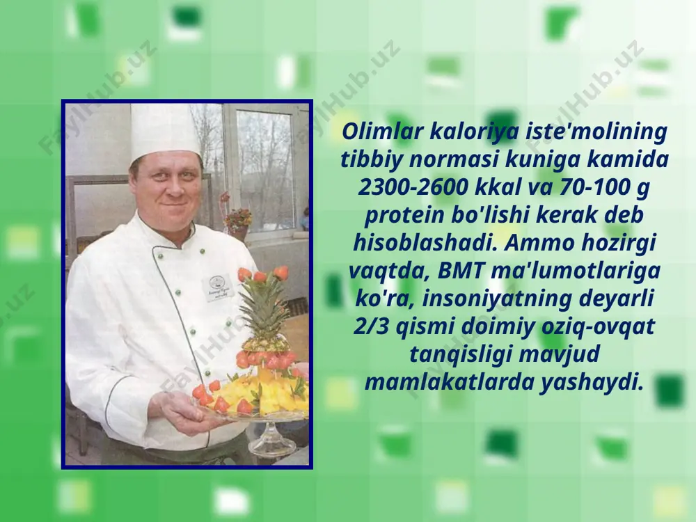 insoniyatning global muammosi. oziq-ovqat muammosi - Page 4